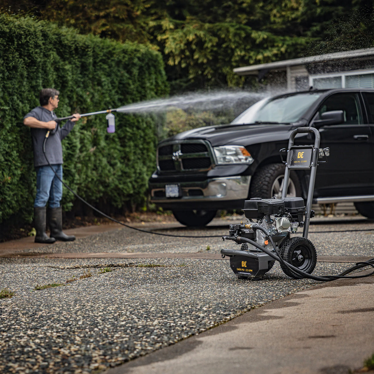 BE Power 3,400 PSI 2.5 GPM, 223cc, Cold Water Gas Pressure Washer - image 5