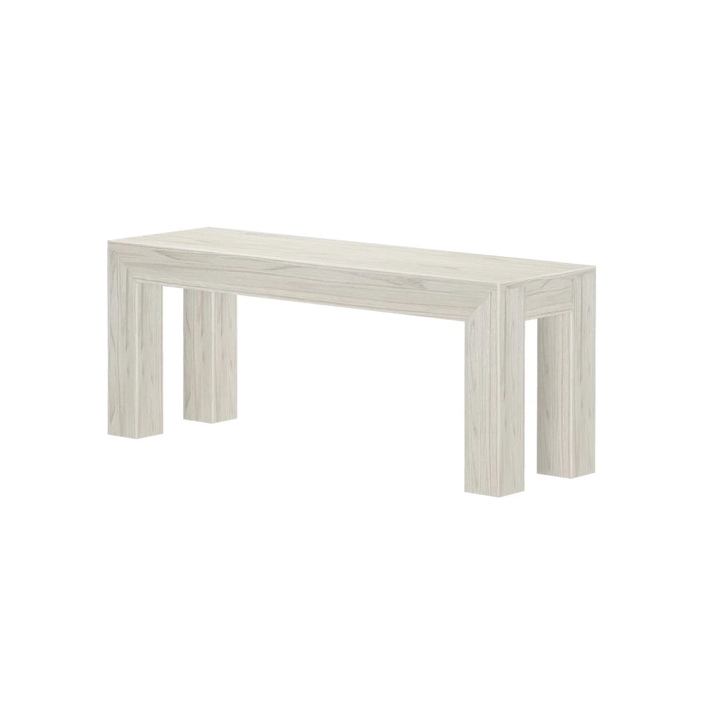 Plank+Beam Modern Dining Bench, Solid Wood Bench for Dining Table, 49", Blonde Wirebrush - image 26