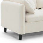 110-Inch L-Shaped 5-Seater Sectional Sofa with Removable Ottoman, Cloud Chenille Fabric, and 5 Cushions - image 22