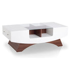 Angelic Contemporary Storage Coffee Table with Glass Insert by Furniture of America - image 29