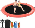 Inflatable Dock Floating Platform 8ft Inflatable Water Hammock Floating Deck for Lake W/Cupholder Round Floating Ring Float Ring Pool Float Raft Lounger Island Platform Pad - image 1