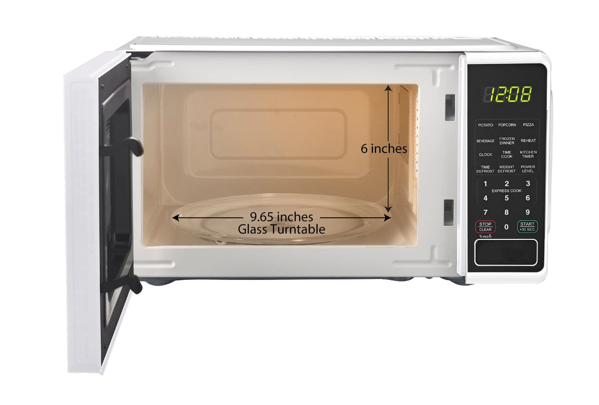 Mainstays 0.7 Cu. Ft. Countertop Microwave Oven, 700 Watts, White, New - image 3