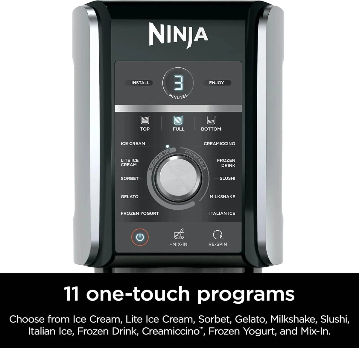 Ninja NC301 CREAMi Ice Cream Maker, for Gelato, Mix-ins, Milkshakes, Sorbet, Smoothie Bowls & More, 7 One-Touch Programs, with (2) Pint Containers & Lids, Compact Size, Perfect for Kids, Silver - image 29