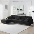 110-Inch L-Shaped 5-Seater Sectional Sofa with Removable Ottoman, Cloud Chenille Fabric, and 5 Cushions - image 2