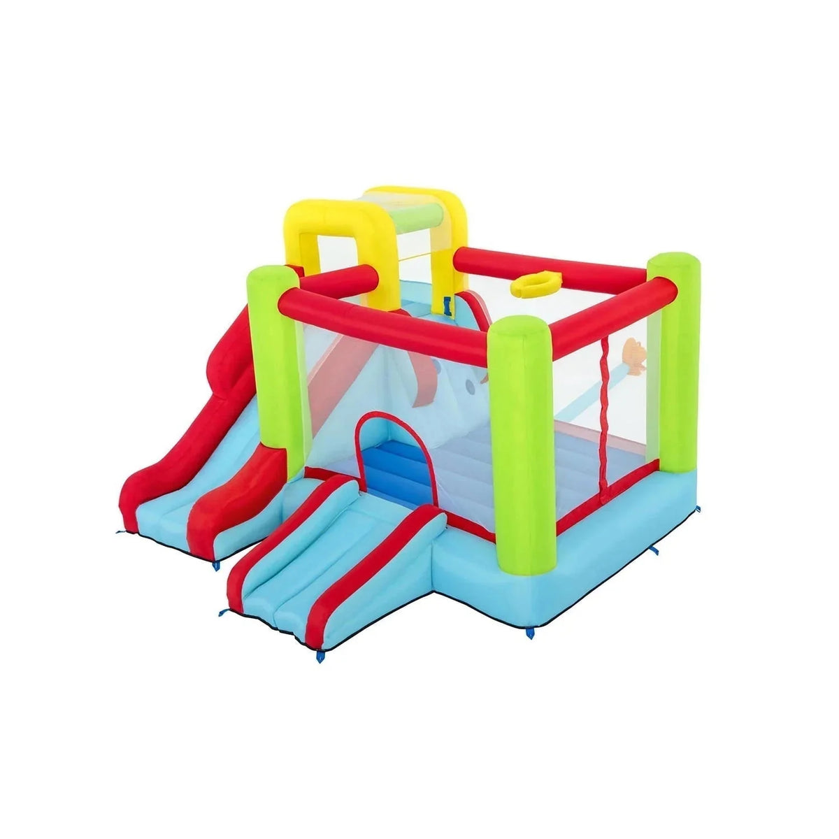 Up, In and Over Wonder Hoops 10' Inflatable Bounce House Park with Basketball and Slide. 126 - image 1