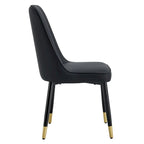 Contemporary Set of 4 Faux Leather Dining Chairs with Cushioned Backrests and Metal Legs – Ideal for Dining Rooms, Living Rooms, and Bedrooms - image 27