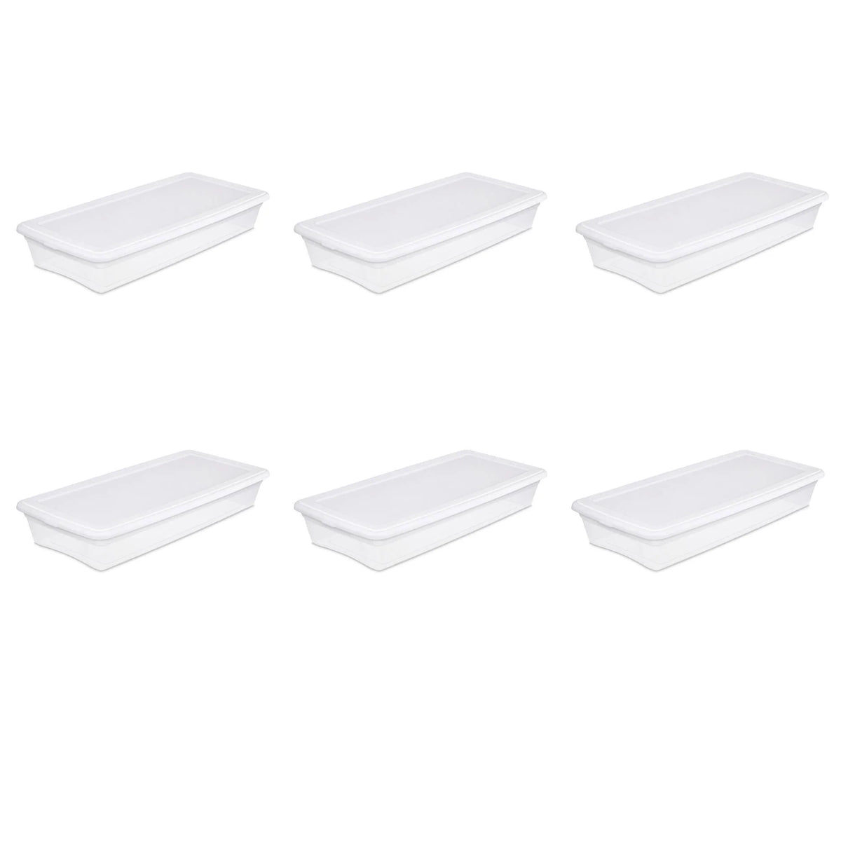 41 Quart Storage Box- White Case of 6 - image 1