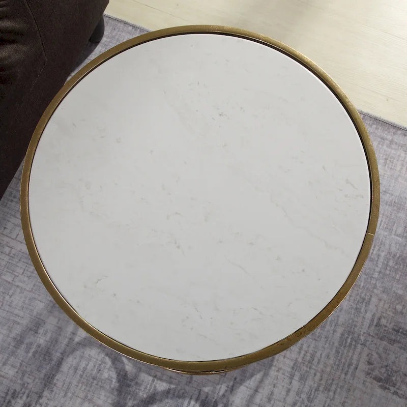 FirsTime & Co. Gilded Circles Iron Table - 16.75 x 16.75 x 22 in, American Design - image 7