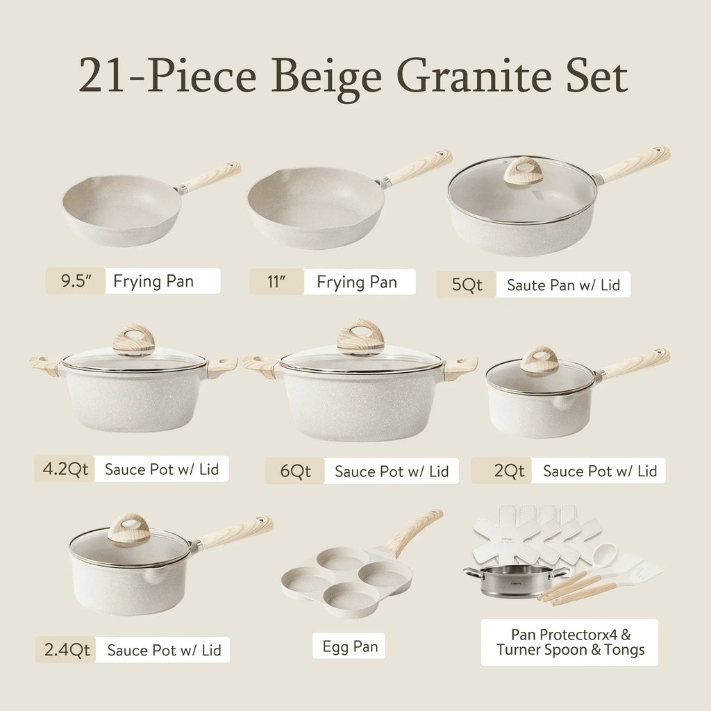 Carote Induction Kitchen Cookware Sets - image 2