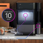 Countertop Nugget Ice Maker with Side Tank / Ice Machine with WiFi Connectivity / Smart Home Kitchen Essentials / Stainless Steel - image 32
