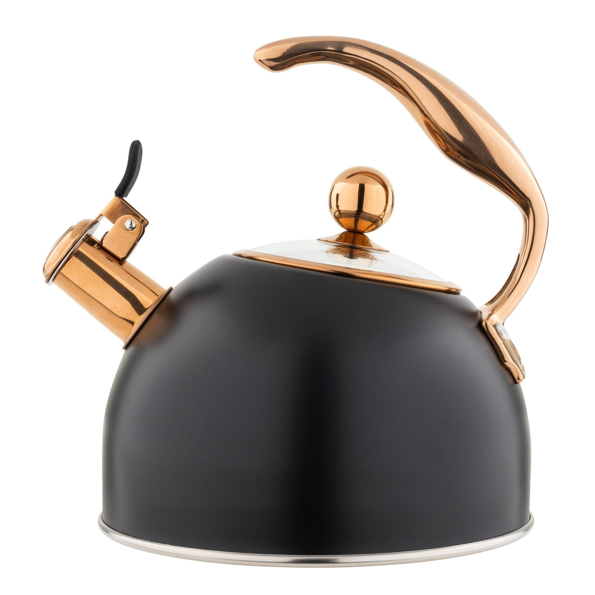 Viking 2.6-Quart Matte Black & Copper Stainless Steel Tea Kettle - image 1