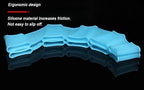 Swim Fins for Lap Swimming Silicone Gloves 1 Pair Swimming Equipment Unisex Shark Fin Swimming Fins(Size:Large,Color:Blue) - image 3
