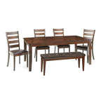 Kona Brandy Upholstered Backless Dining Bench - image 2