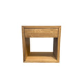 Solid Oak Scandinavian Floating Nightstand with Drawer - Stylish Bedroom Side Table - image 1