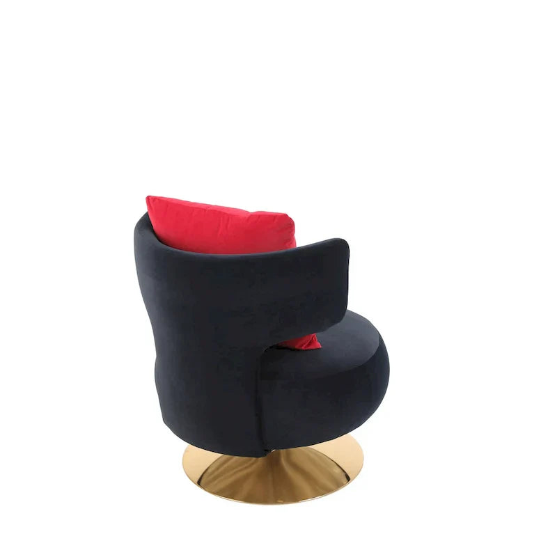 Round Barrel Chair with Fabric and Swivel Design - image 37