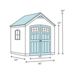 8 ft. W x 5 ft. D Plastic Storage Shed - image 3