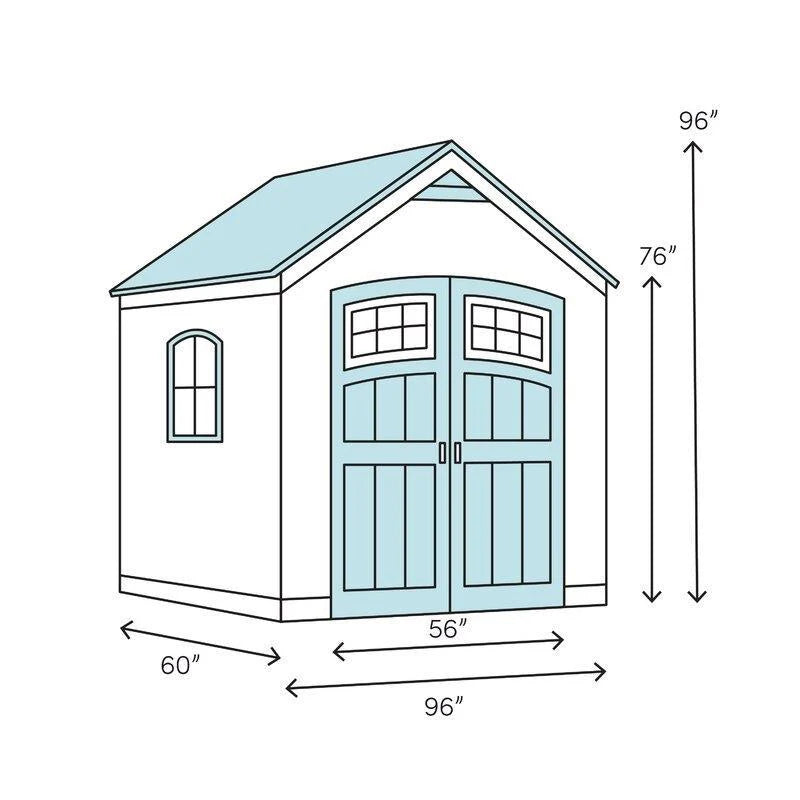 8 ft. W x 5 ft. D Plastic Storage Shed - image 3