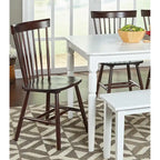 Set of 2 Spindle Back Dining Chairs Solid Rubberwood Farmhouse Style - image 33