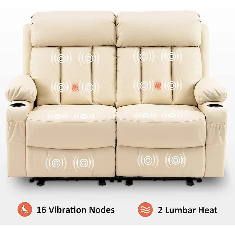 MCombo Faux Leather Electric Reclining Sofa with Heat and Massage - Models 6095/6075/6077 - image 14