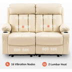 MCombo Faux Leather Electric Reclining Sofa with Heat and Massage - Models 6095/6075/6077 - image 14
