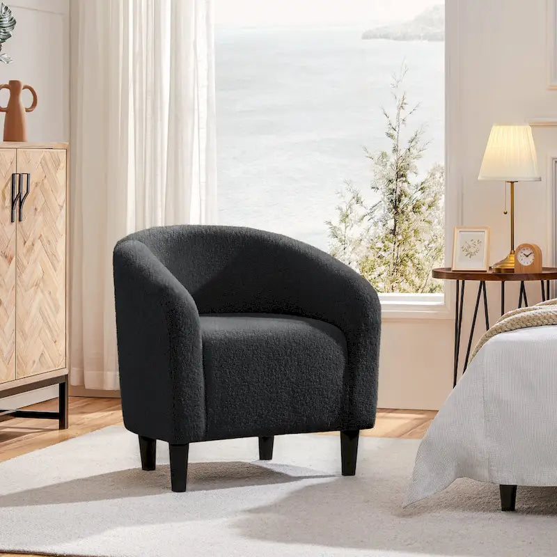Yaheetech Club Chair Accent Barrel Chair Upholstered Arm Chair - image 19