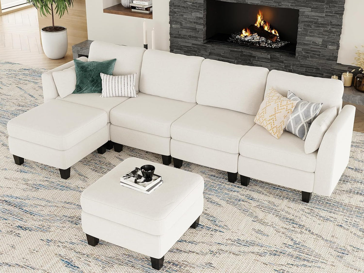 Modular Sectional Sofa, Convertible U Shaped Sofa Couch with High Density Memory Foam, 6 Seat Comfy Modular Sofa Couch for Living Room, Modern U Shaped Sectional Sofa, Dimgrey - image 20