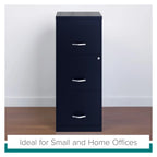 Space Solutions 18" Deep 3 Drawer Smart Letter Width Vertical File Cabinet, Navy - image 7