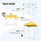EAGLE PEAK 5x5 Pop up Canopy Tent Instant Outdoor Canopy Easy Set - up Straight Leg Folding Shelter（blue） - image 35