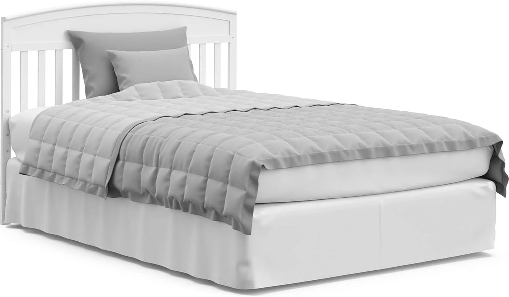 5-in-1 Convertible Baby Bed (with drawers, white) - Green Guardian Gold Certification, built-in baby bed storage drawer, convertible to toddler bed, day bed and full-size bed - image 6