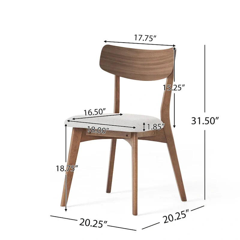 Pair of Light Beige Wooden Dining Chairs - Versatile Side Chairs for Office or Home - image 13