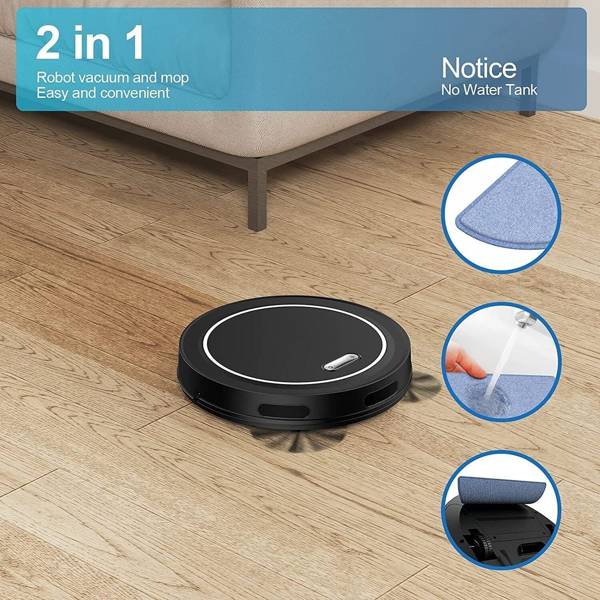 Best 2-In-1 Robot Vacuum And Mop Cleaner With 2500pa Strong Suction - image 2