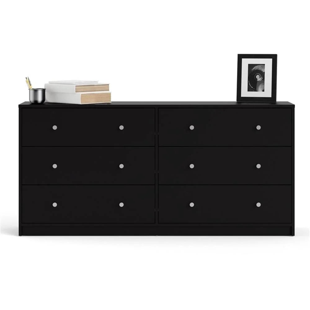 Pemberly Row 3PC Engineered Wood Dresser and Nightstands Bedroom Set in Black - image 15