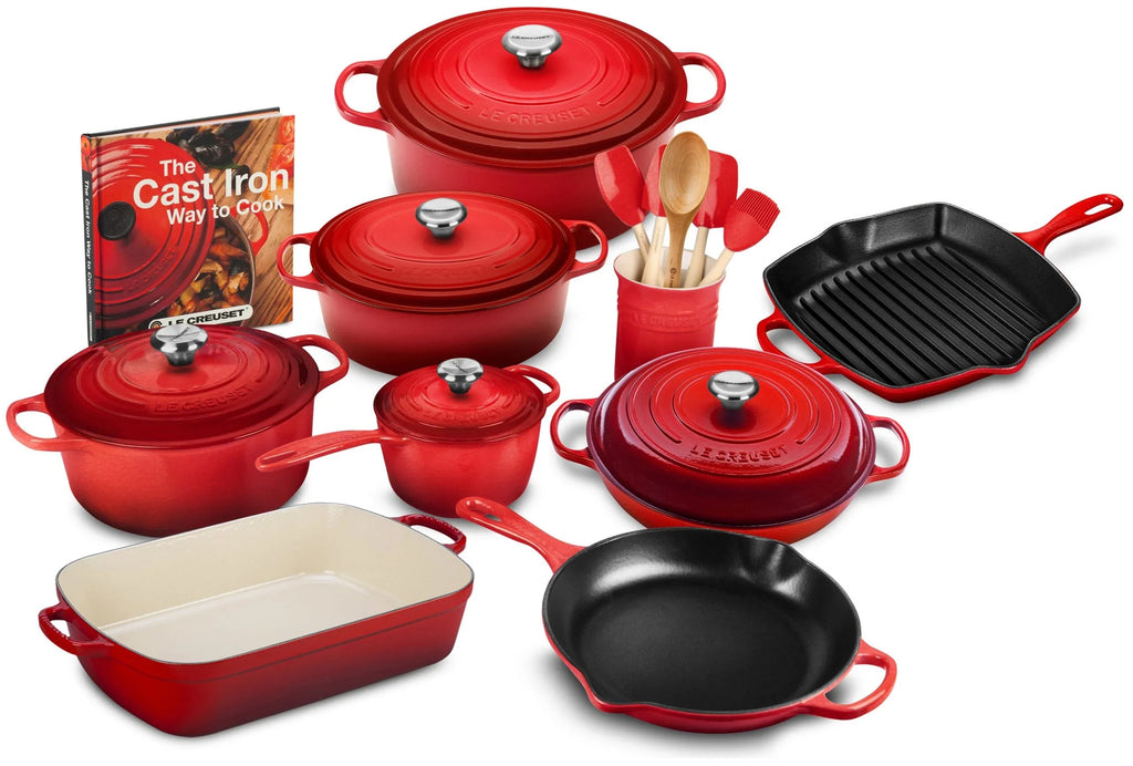 2025 20-piece Signature Cast Iron Cookware Set,10.25′′ Skillet,1.75-quart Saucepan with Lid - image 6