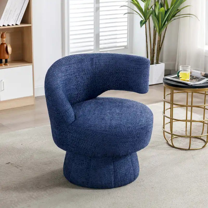 360-Degree Swivel Cuddle Barrel Accent Chairs with Plush Upholstery - image 10