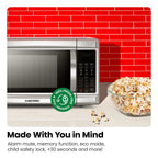 Chefman 0.9 cu ft Countertop Microwave Oven, 900 Watts - Stainless Steel - image 25