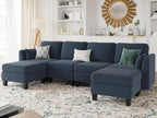 Modular Sectional Sofa, Convertible U Shaped Sofa Couch with High Density Memory Foam, 6 Seat Comfy Modular Sofa Couch for Living Room, Modern U Shaped Sectional Sofa, Dimgrey - image 28