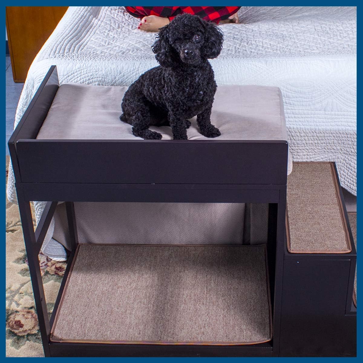 Penn-Plax Buddy Bunk Multi-Level Bed / Pet Stairs for High Beds and Couches / 3 Step System for Small Sized Dogs and Cats / Practical and Accommodating for Modern Homes (DOGF60) - image 5