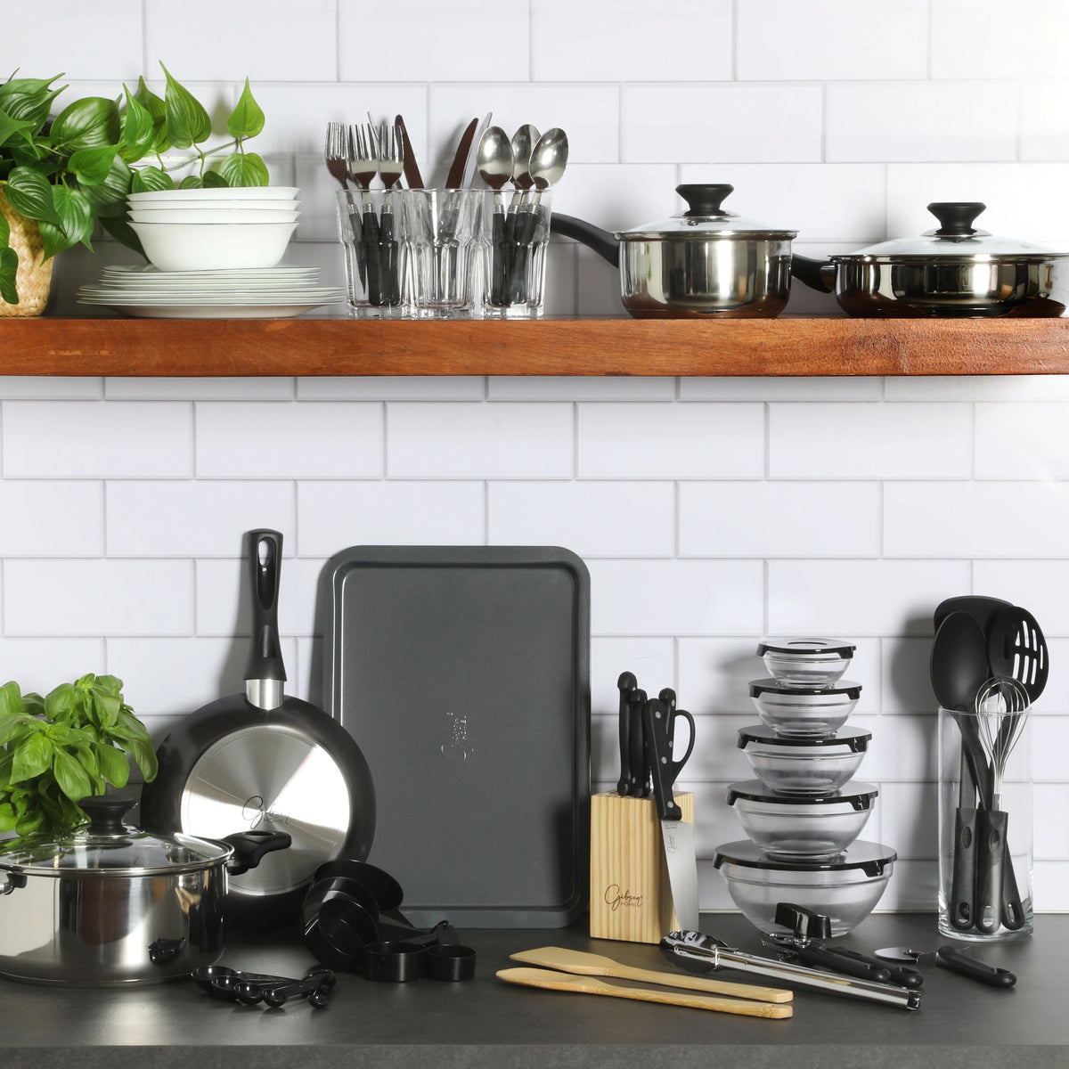 Gibson Home 71-Piece Stainless Steel Silver Cookware Combo Set - image 2