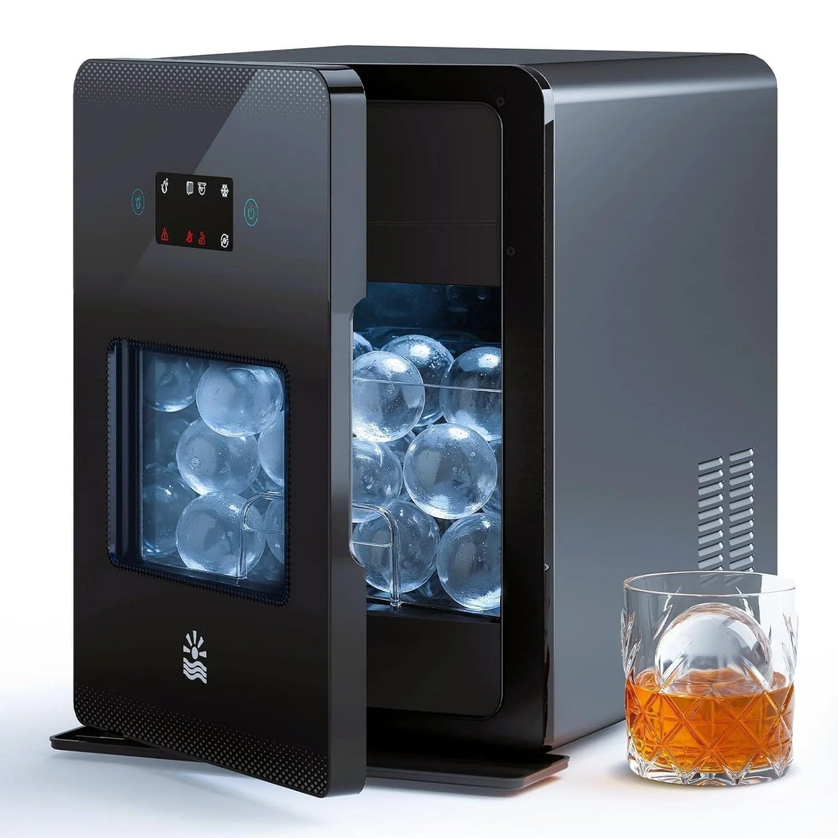 Clear Ice Ball Maker 2" 4 Spheres 144/Day LCD Self-Cleaning - image 1