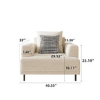Contemporary Deep Seat Sofa with Cushions, Elevated Legs, Cozy Living Room Seating, Ideal for Apartments - image 16