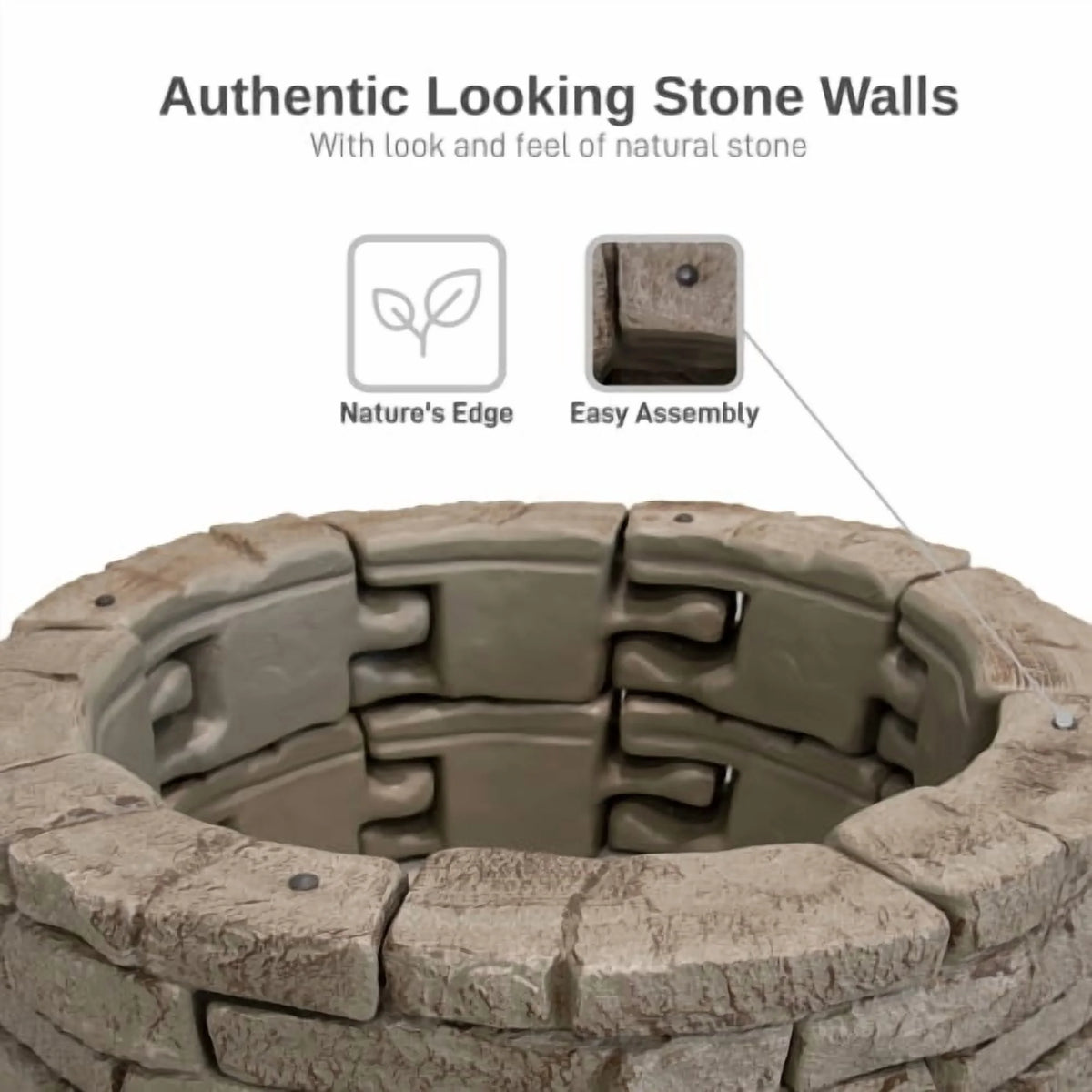 RTS Home Accents Rock Lock Raised Garden Bed Curved Rock (Pack of 4) - image 2