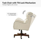 HULALA HOME Pete Adjustable Height Faux Leather Swivel Executive Chair with Tilt Mechanism - image 22