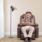 Electric Power Lift Recliner, Leather Massage Reclining Sofa, Elderly Lift Chair with Lumbar Heating & 8 Vibrating Nodes, Cup Holder, USB Port - image 7