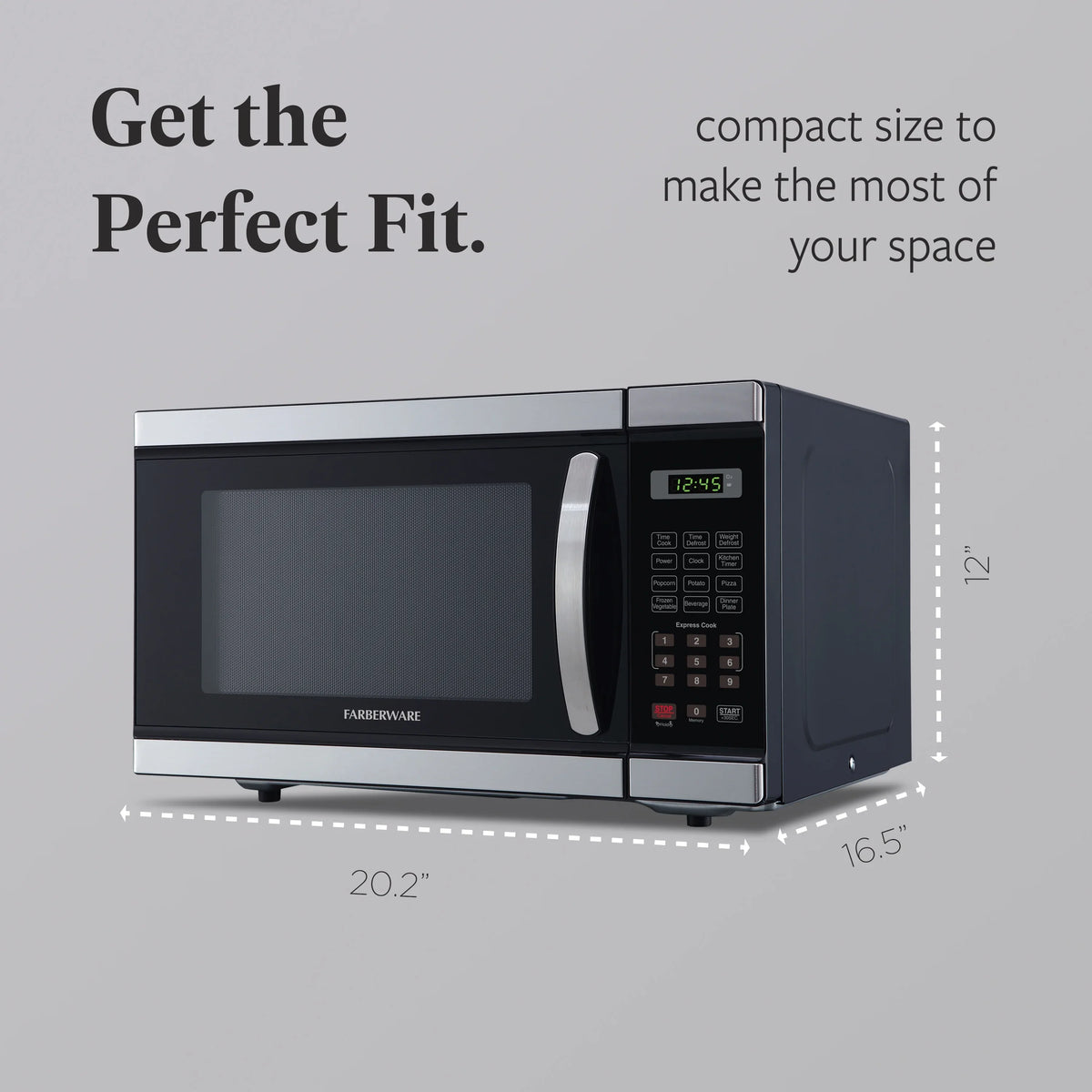 Farberware FMGZ09BKA 0.9 Cu. Ft. Microwave Oven, 900W, Digital Control, LED Display, 6 Cooking Presets, Black - image 61