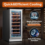 24'' Wine Cooler Refrigerator - 46 Bottle Wine Fridge Dual Zone with Modern Touch Intelligent Digital 40°-65°F Low Noise, Built in or Freestanding Wine Cooler for Home and Kitchen - image 45