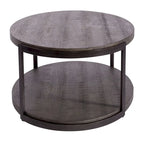 Contemporary Gauntlet Gray Oval Coffee Table - image 4
