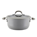 Rachael Ray Cook + Create 5qt Aluminum Nonstick Dutch Oven with Lid - Gray - image 1