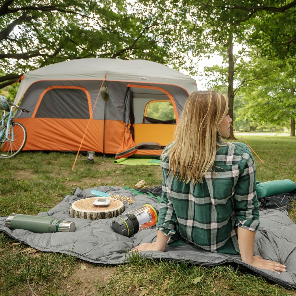 CORE Straight Wall Cabin Tents / 10 Person / 11 Person / 12 Person Large Multi Room Family Tents for Car Camping & Outdoor Adventures - image 12