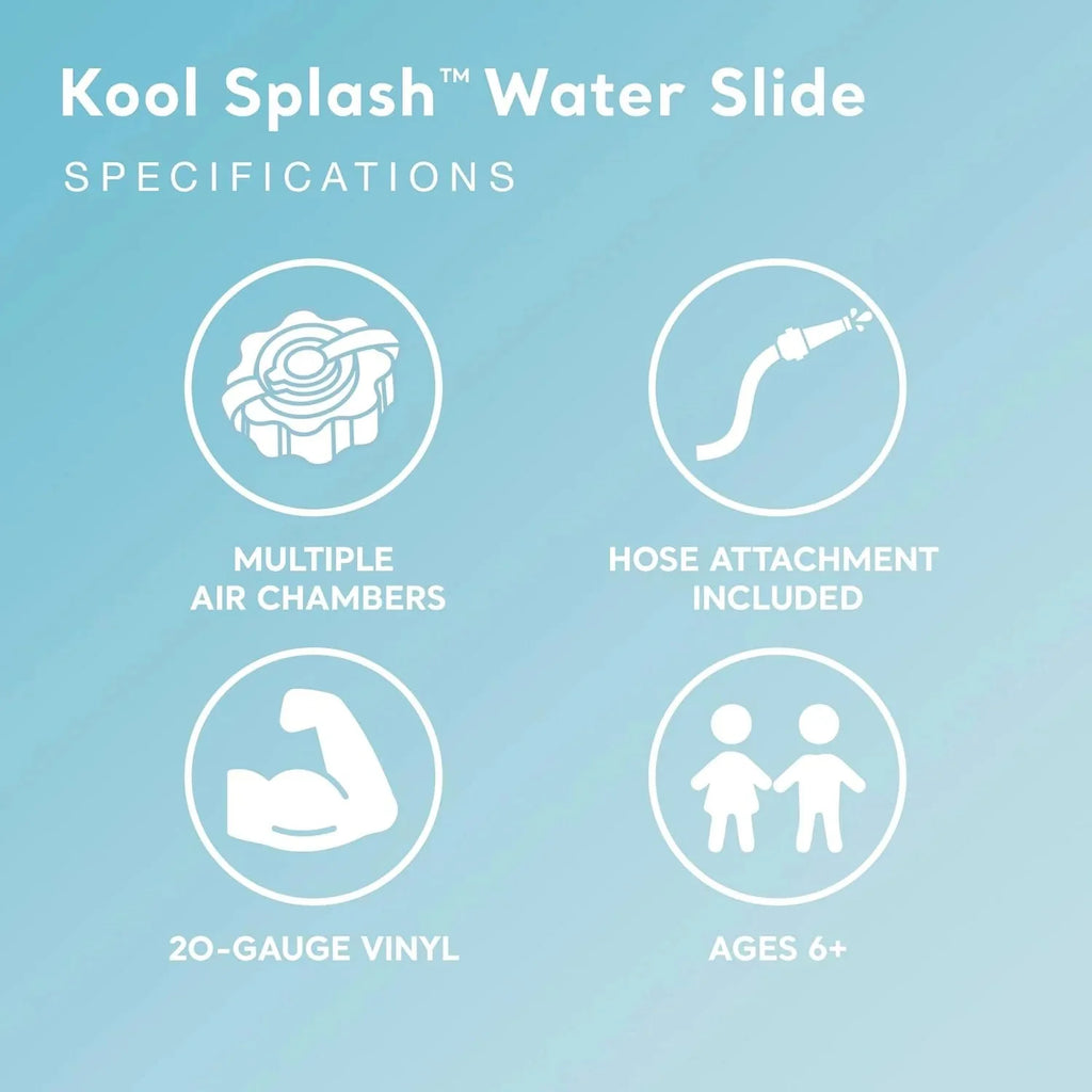 Intex Kool Splash Inflatable Water Slide Swimming Pool Play Center with Built in Sprayers for Kids and Adults, Ages 6 and Up, Blue - image 8