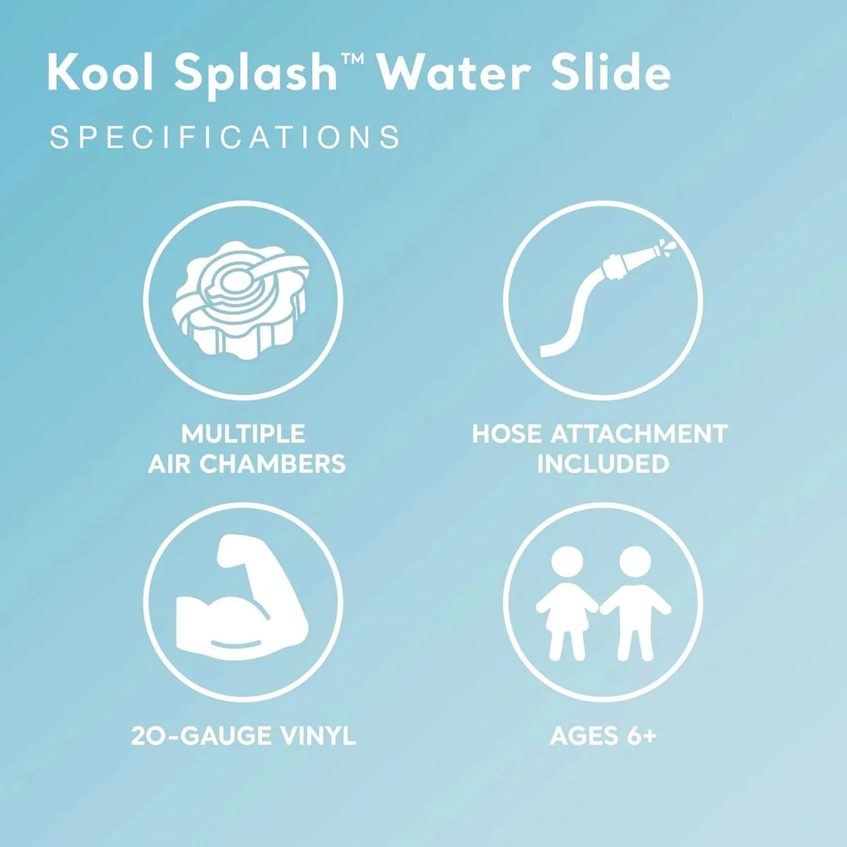 Intex Kool Splash Inflatable Water Slide Swimming Pool Play Center with Built in Sprayers for Kids and Adults, Ages 6 and Up, Blue - image 8